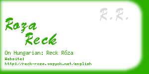 roza reck business card